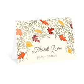 Delicate Leaves - Thank You Card