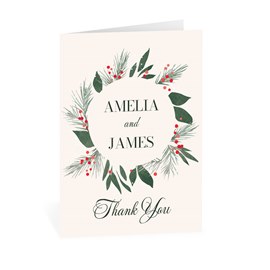 Winter Wreath - Thank You Card