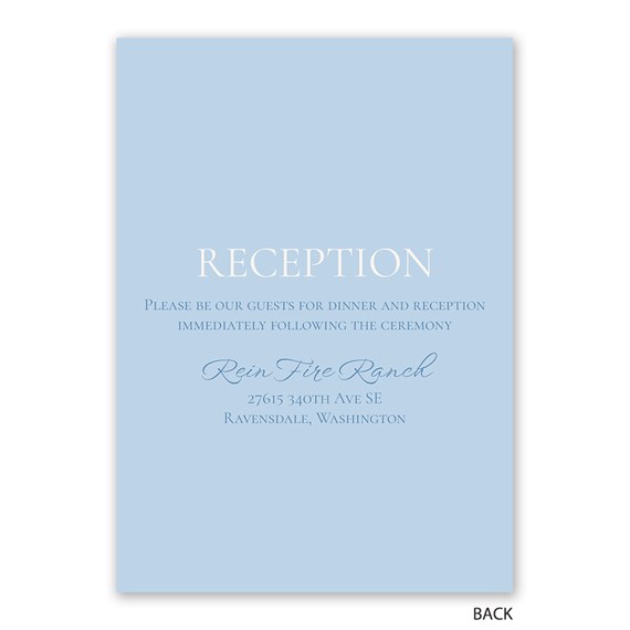invitation card with reception details