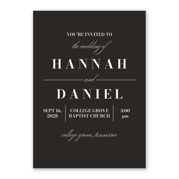 wedding invitation with customizable text area