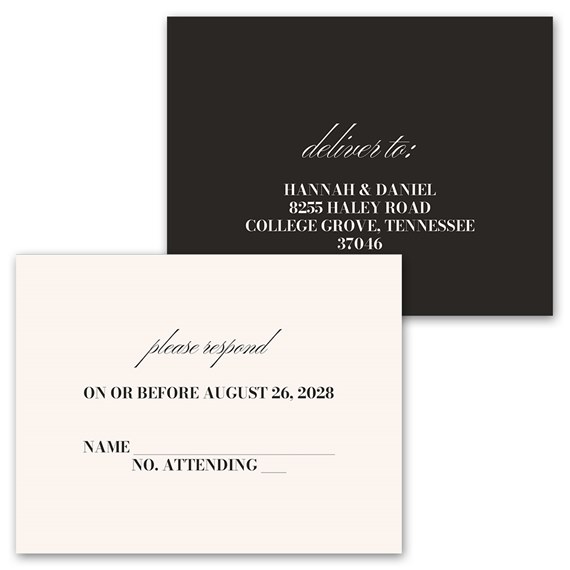 invitation and response postcard design