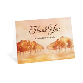 Autumn Sunset - Thank You Card