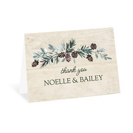 Winter Greenery - Thank You Card