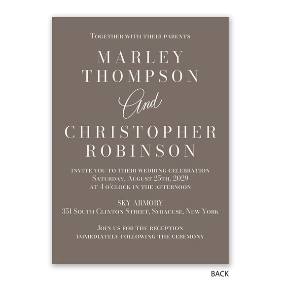 wedding invitation with photo area