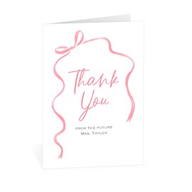 Dainty Bow - Bridal Shower Thank You Card