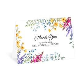 Bright Floral - Bridal Shower Thank You Card