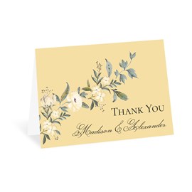 Golden Floral - Thank You Card