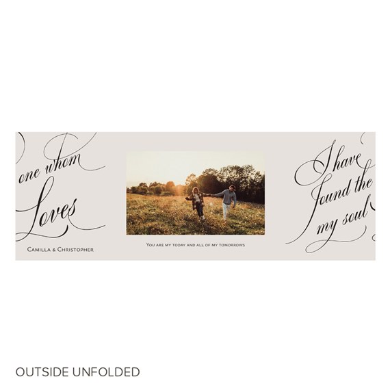invitation with photo area and elegant text