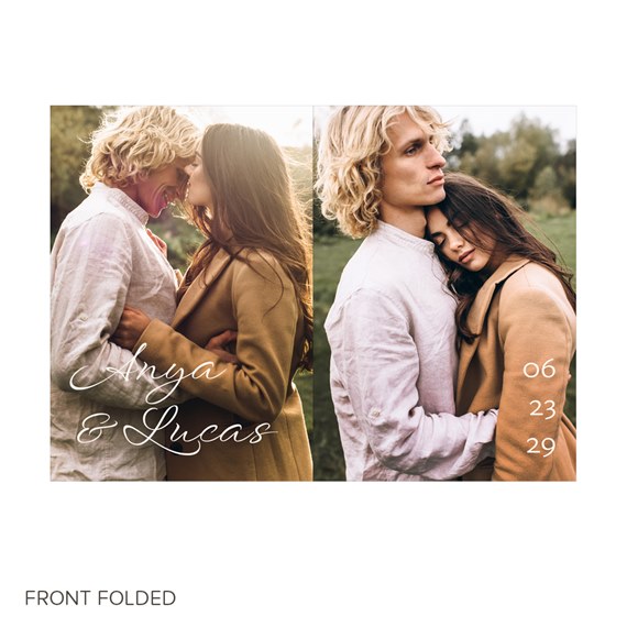 invitation with photo placeholders and decorative text