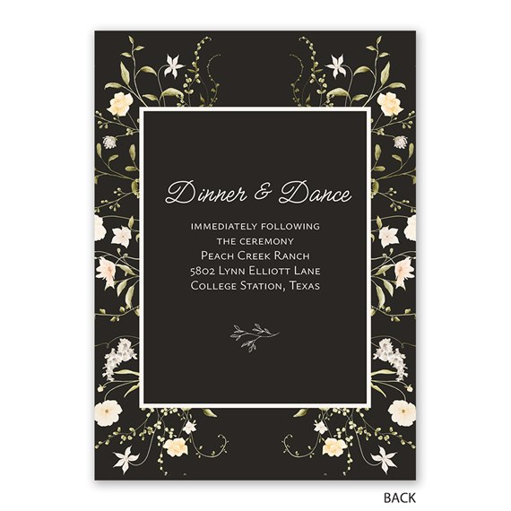 floral invitation with photo area