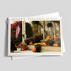 Thanksgiving Patriotic Porch