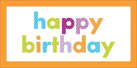 Color Dot Recycled Birthday Card