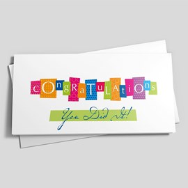 You Did It! Congratulations