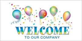 Festive Balloons Welcome Card