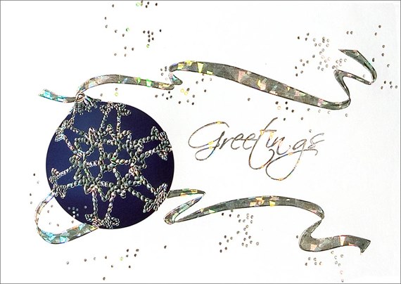 Bespeckled Navy Ornament