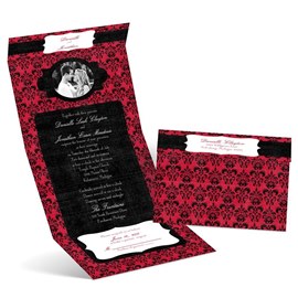 Distressed Damask - Seal and Send with RSVP Postcard