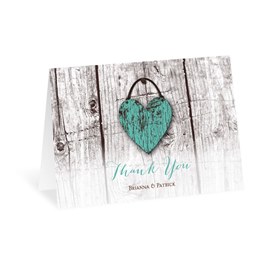 Wood Heart - Thank You Card