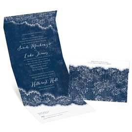 Lace Trim - Seal and Send with RSVP Postcard