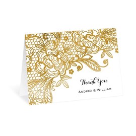 Gold Lace - Thank You Card