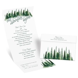 Watercolor Pines - Seal and Send with RSVP Postcard