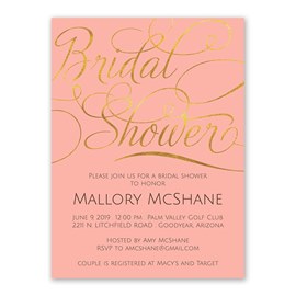 Gold Beauty - Bridal Shower Invitation