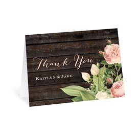 Rustic Floral - Thank You Card