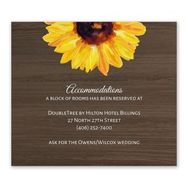 Country Sunflowers - Information Card