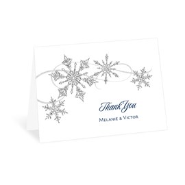 Snowflake Sparkle - Thank You Card