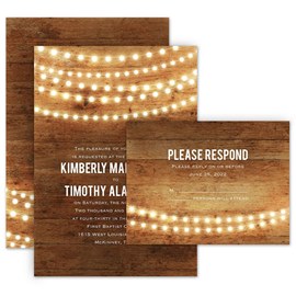 Brilliant Lights - Invitation with Free Response Postcard