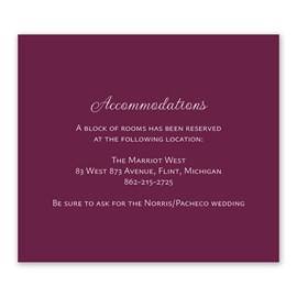 Sweet and Simple - Information Card