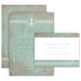 Anchored by Love - Invitation with Free Response Postcard