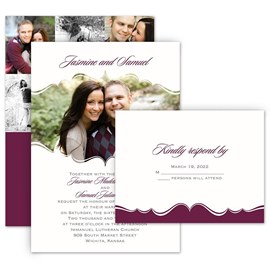 Sophisticated Frame - Invitation with Free Response Postcard
