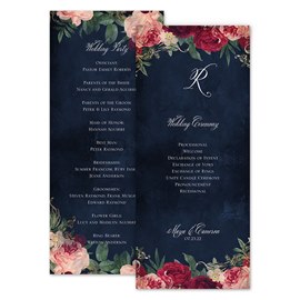 Florals and Flourishes - Wedding Program