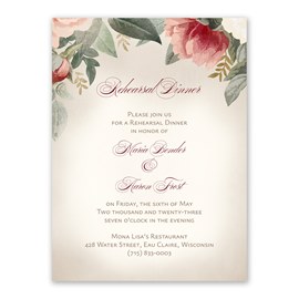 Blush Floral - Rehearsal Dinner Invitation