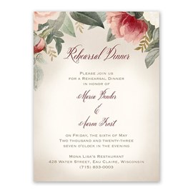Blush Floral - Rehearsal Dinner Invitation