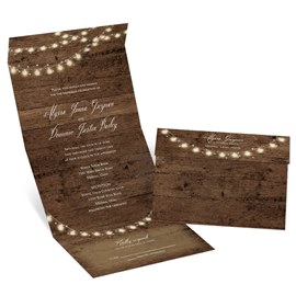Rustic Glow - Seal and Send with RSVP Postcard