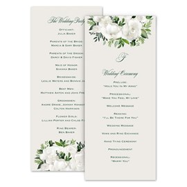 Lush Gardenias - Wedding Program