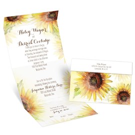 Painted Sunflowers - Seal and Send with RSVP Postcard
