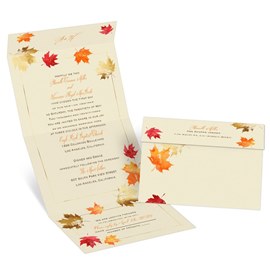 Falling Leaves - Seal and Send with RSVP Postcard