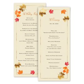 Falling Leaves - Wedding Program
