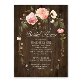 Country Blooms - Bridal Shower Invitation