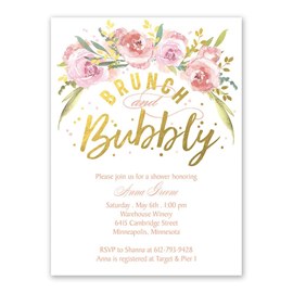 Brunch and Bubbly - Bridal Shower Invitation
