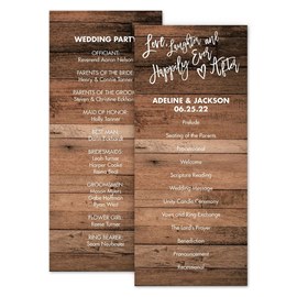 Love and Laughter - Wedding Program