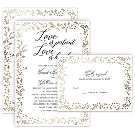 Love is Patient - Invitation with Free Response Postcard