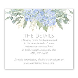 Blue Hydrangea - Information Card