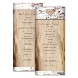 Carved Birch - Wedding Program