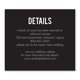 Minimalist Modern - Information Card