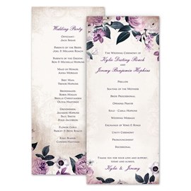 Victorian Floral - Wedding Program