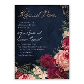 Florals and Flourishes - Rehearsal Dinner Invitation