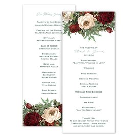 Winter Blooms - Wedding Program
